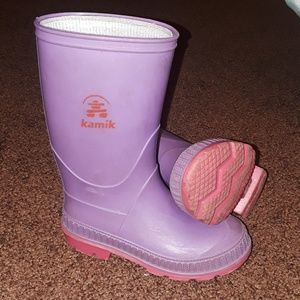 Kamik girls rain boots size 10